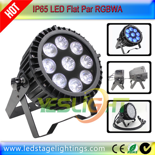 Waterproof LED Stage Lighting 9PCS*12W RGBWA 5in1 LEDs for Theater Light