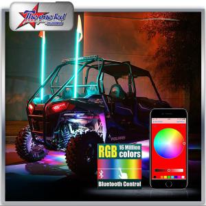 LED RGB Car Antenna Flag Light by Bluetooth Control 4FT 5FT 6FT 8FT LED Flag Whip for ATV UTV